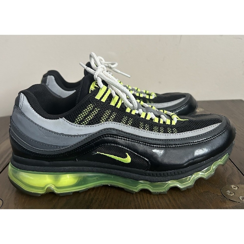 Nike Air Max 98 Black Gray Volt Athletic Shoes